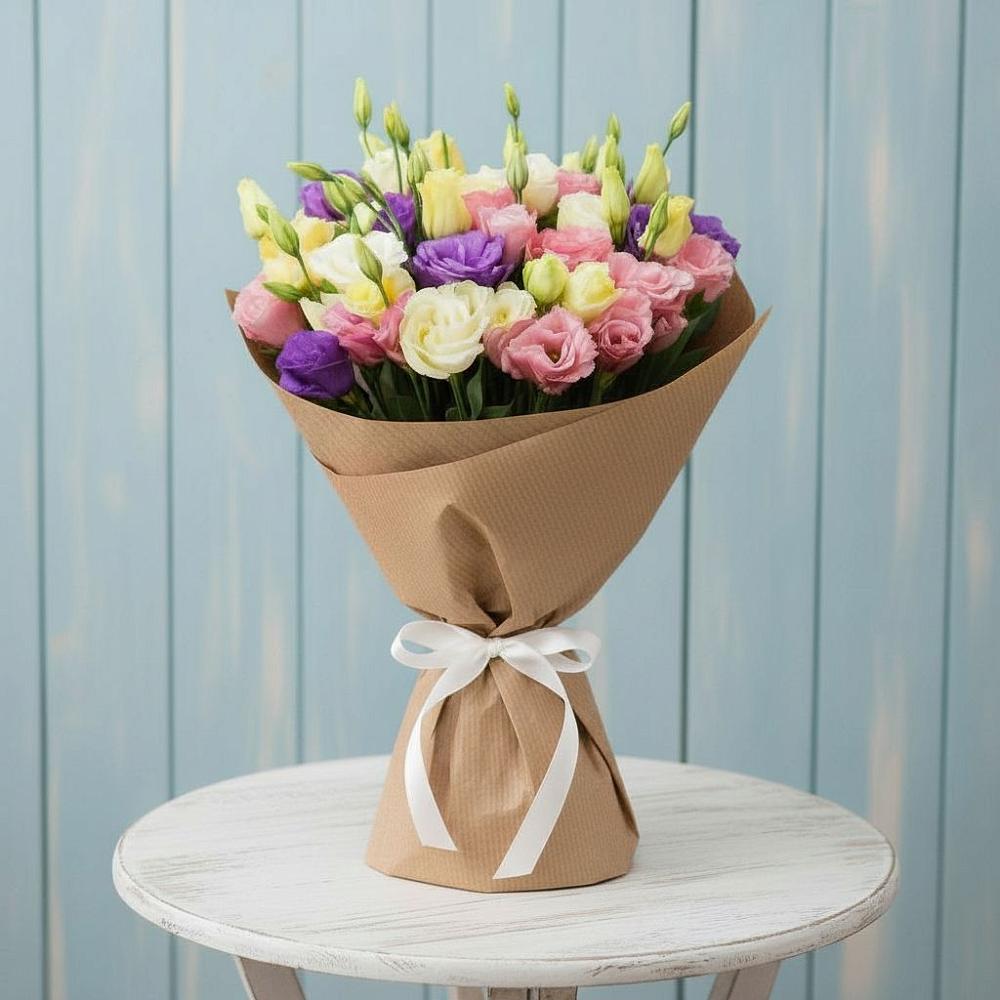 Букет цветов из: Лизиантусы в Семеновское