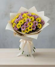Букет цветов из:  Хризантемы #REPLACE_PRED# Семеновское