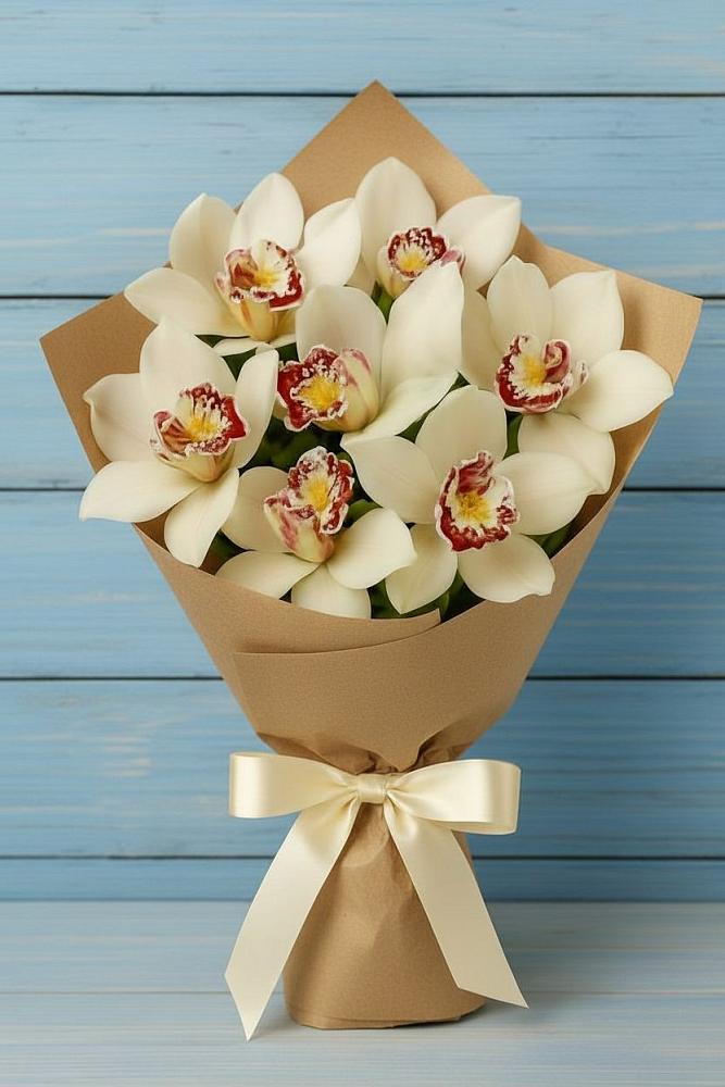 Букет цветов из: Орхидеи и Розы в Семеновское