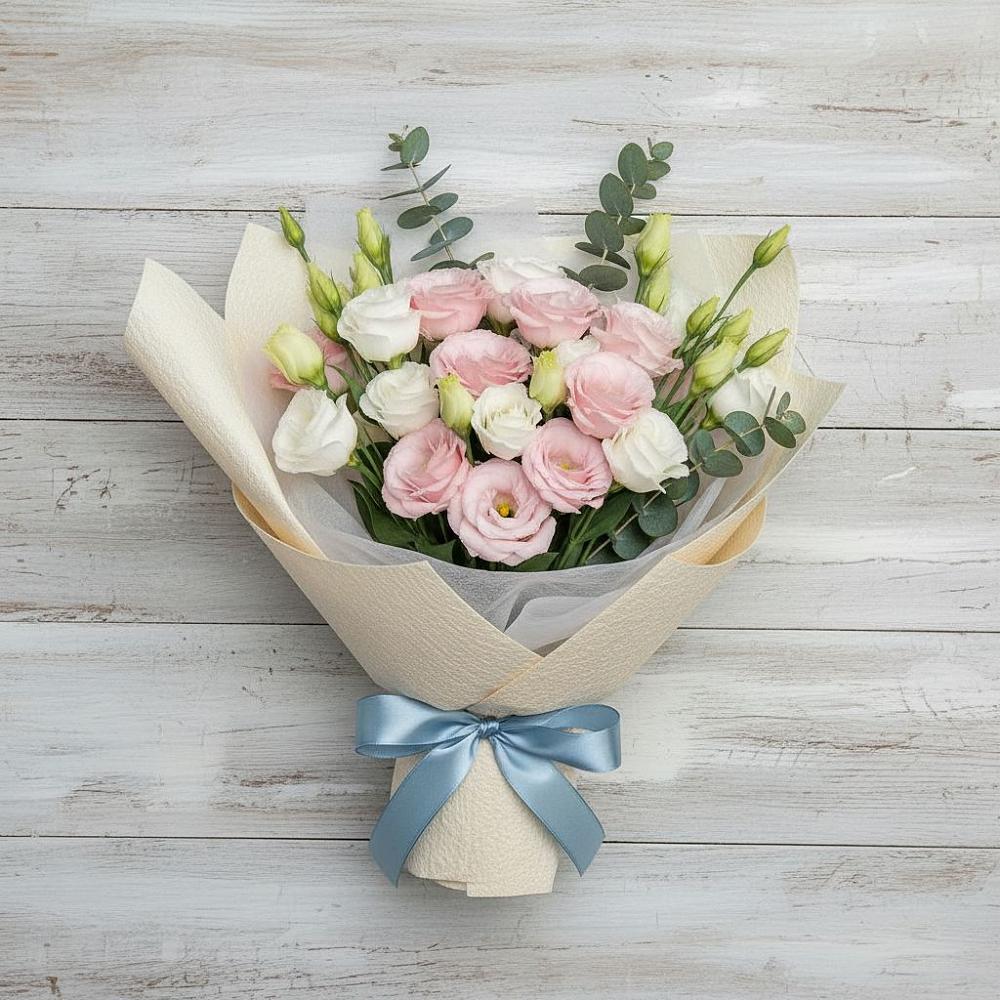 Букет цветов из: Лизиантусы в Семеновское